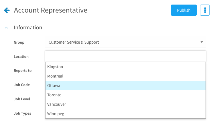 Assigning job locations