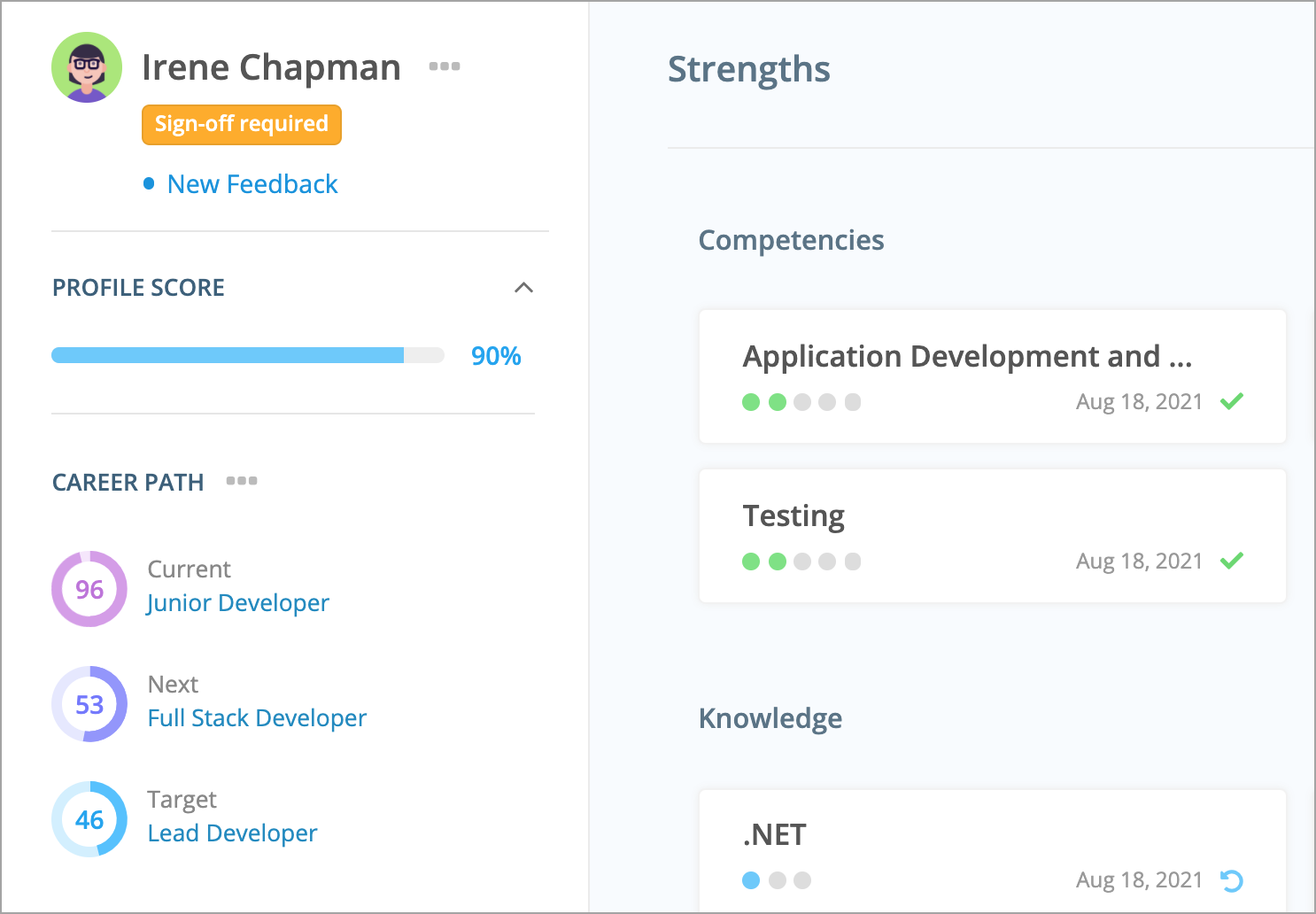 Managing a career path