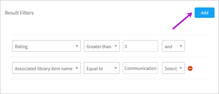 Selecting filters