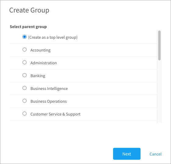 Creating a regular library group